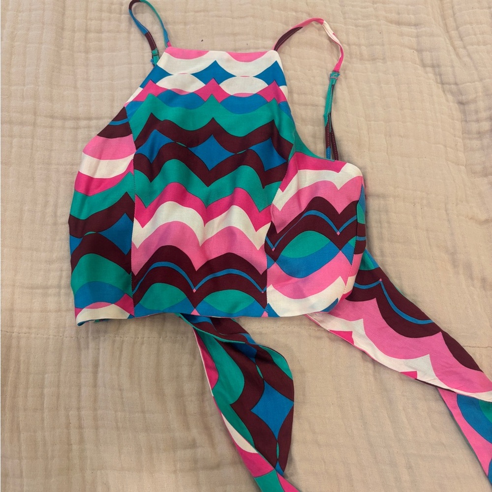 Vici Multicolor Patterned Crop Top
